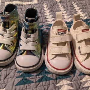 2 pairs Converse size 3 toddler sneakers